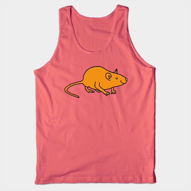 Gold Rat Tank Top by ellenhenryart